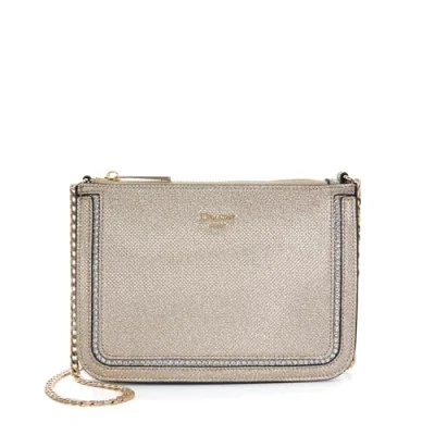 Image of Dune London Womens Accessories Emilyo Gold Lgot Clutch Bag Fabric One Size