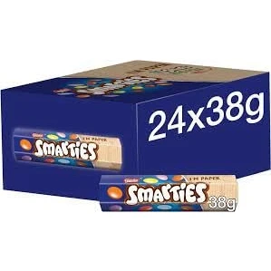 Image of Smarties Tube MIlk Chocolate Gems Nestle Tubes (24)