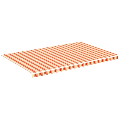 Image of vidaXL Replacement Fabric for Awning Yellow and Orange 5x3 m