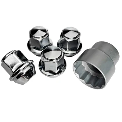 Image of locking wheel Nut Removal Tool For use when lost or broken original Ford Fiesta, B Max, Focus, C Ka+, Kuga, Mondeo, Puma and other models Lock Key &amp; 4 x non nuts.