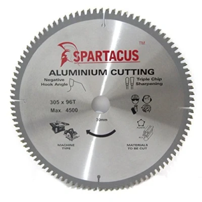 Image of Spartacus 305mm Diameter x 96 Teeth 30mm Aluminium Cutting Circular Saw Blade Fits Ryobi TSS 305