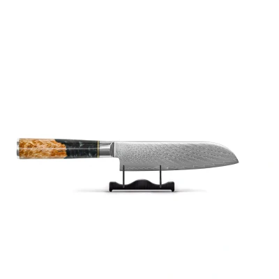 Image of Epoxy Onyx Japanese Damascus Santoku 18 cm