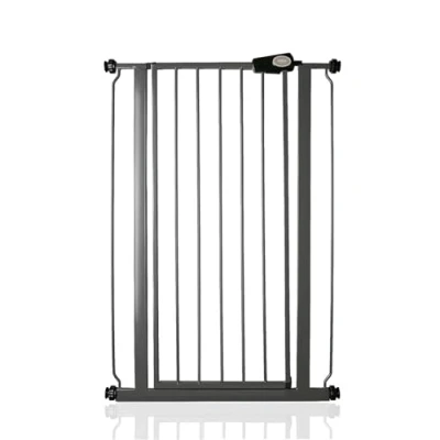 Image of Bettacare Child and Pet Gate Narrow, 68.5cm 75cm, Slate Grey, Extra Tall 104cm in Height, Narrow Pressure Fit Stair Gate, Baby suitable for Dog or Barrier, Easy Installation