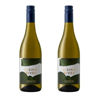 Image of Rising River Chardonnay by Rickety Bridge Vineyards 13% ABV Fruity Crisp Unoaked White Wine 2 x 75cl Bottle