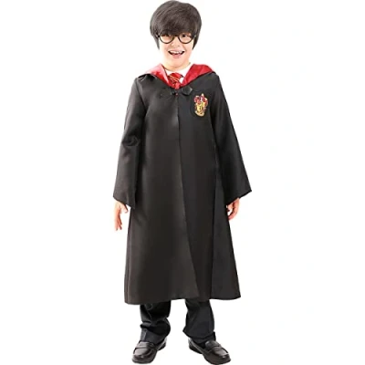 Image of Funidelia Harry Potter Costume Gryffindor for boys &amp; girls Hogwarts, Wizards Costumes kids, accessory fancy dress props Halloween, carnival parties Size 7 9 years Black
