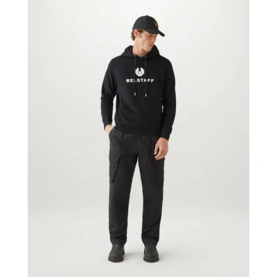 Image of Belstaff Signature Hoodie Hoodie, Men&#039;s, Size: Medium, Black/off white