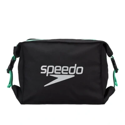 Image of Speedo Unisex Pool Side Bag Poolside Gym, Black/Green Glow, One Size