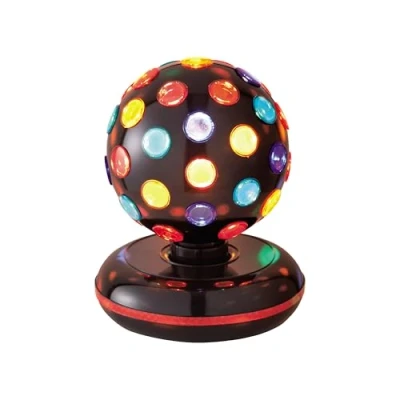 Image of Global Gizmos 45830 6 Rotating Disco Ball/Kids Light/Mains Operated/Multi Coloured Lights/Great for Parties &amp; Playrooms/Black Colour
