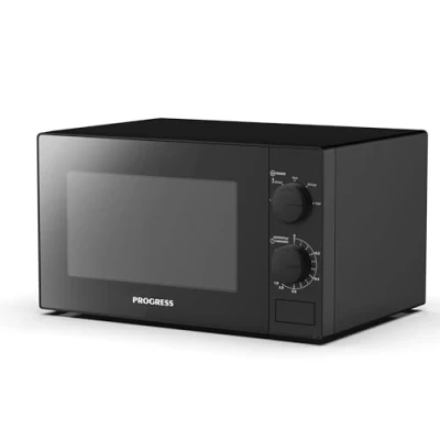 Image of Progress EK5920P 20L Manual Solo Microwave 25.5 cm Rotating Glass Turntable, Oven, 35 Minute Timer, Defrost Function, 5 Heat Levels, 2 Adjustable Dial 44 x 34.5 25.9 cm, 700 W