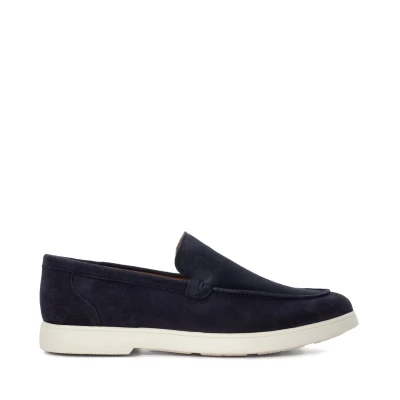 Image of Dune London Mens Bentonn Casual Suede Loafers Navy Size UK 8