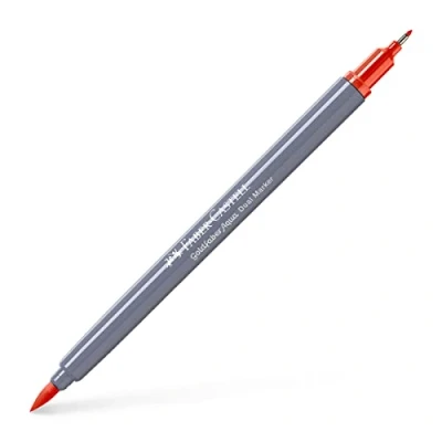 Image of Faber Castell Creative Studio Goldfaber Aqua Dual Marker, Dark Cadmium Orange, Single For Art, Craft, Drawing, Sketching, Home, School, University, Colouring