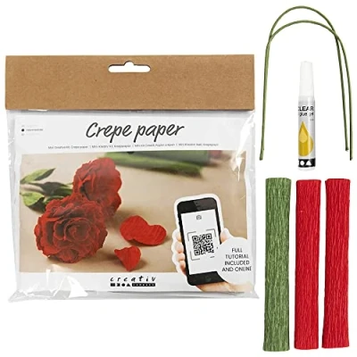 Image of Crepe Roses Craft Kit Paper Flower Making Makes 2