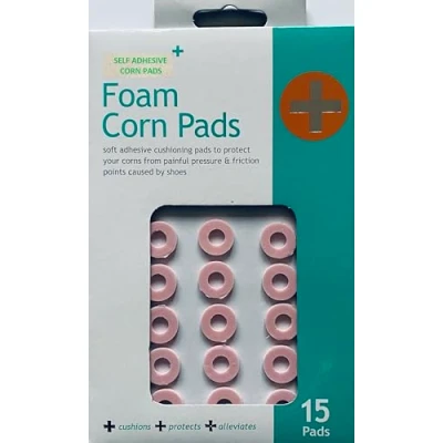 Image of 2 X 15pcs SMALL ROUND Corn pad Self Adhesive Foam Cushion Pads PERFECT PROTECTION FOR PAINFUL CALLUSES Protective Ring Plasters Reduce Pain From Shoes Relief