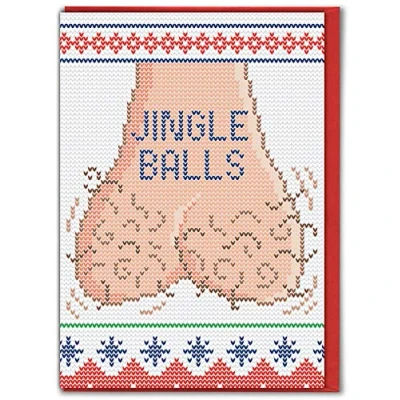 Image of Brainbox Candy Dad Funny Rude Christmas Cards Offensive Xmas &#039;Jingle Balls&#039; Perfect for Best Friends Mates Him Her Boyfriend Girlfriend Partner