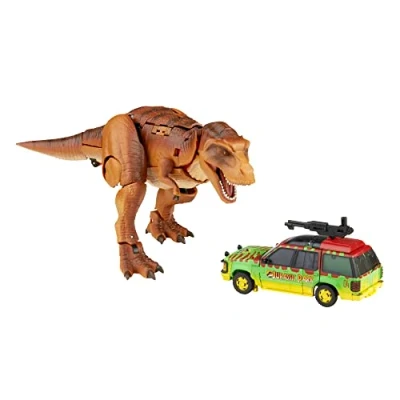 Image of Transformers Generations Collaborative: Jurassic Park Mash Up, Tyrannocon Rex &amp; Autobot JP93, Ages 8 and Up