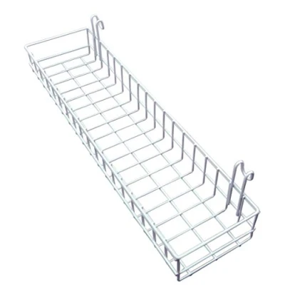 Image of ANZOME Surethingz Wire Wall Basket, Grid Basket With Hooks, Mounted Organizer for Grid, Kitchen Organizer, Storage Shelf Rack Home Supplies, Decoration(White)