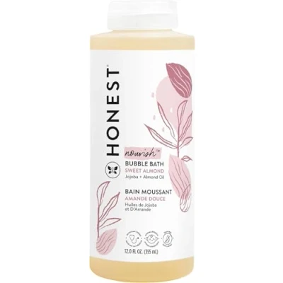 Image of Honest Bubble Bath Gently Nourishing Sweet Almond For Kids 12 oz