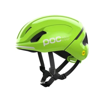 Image of POC POCito Omne MIPS Bike Helmet for Kids perfect protection and reflective details, Fluorescent Yellow/Green