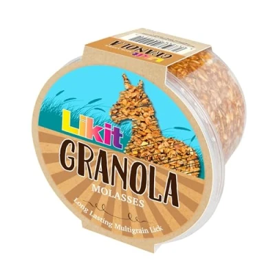 Image of Likit Granola Horse Treat Tasty, Long Lasting Relieve Boredom &amp; Stress Mutiple Flavours Available 550g (Molasses)