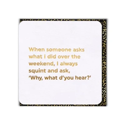 Image of Brainbox Candy Funny Birthday Card (Gold Foilded) &#039;Weekend Plans&#039; Cheeky Quotes &amp; Comments Humour Cards For Him Her Friends Mates Partner