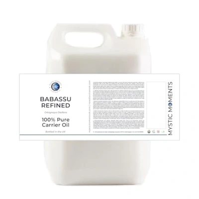 Image of Mystic Moments Babassu Refined Carrier Oil 5Kg Pure &amp; Natural Perfect For Hair, Face, Nails, Aromatherapy, Massage and Dilution Vegan GMO Free