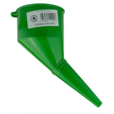 Image of Fuel Funnel with Fine Mesh Filter and Handle for Easy Refilling Thick Plastic Petrol, Diesel, Oil, Ad blue, Water, Screen Wash (Green)