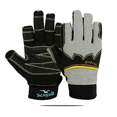 Image of Extreme Grip Sailing Gloves Strong Amara Enforced Palm Breathable Full Finger Boating Skiing Fishing Canoeing Kayaking Riding Indoor Outdoor Xlarge