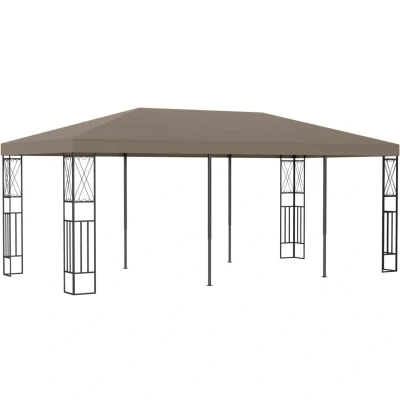 Image of vidaXL Gazebo 6x3 m Taupe Fabric