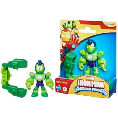 Image of Iron Man and His Awesome Friends Marvel Hulk Action Figure Toy with Accessory