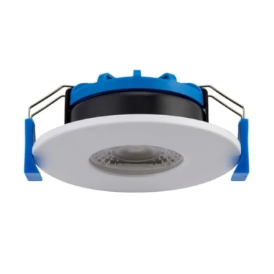 Image of Saxby Shieldslim IP65 7W Recessed Downlight Matt White Paint