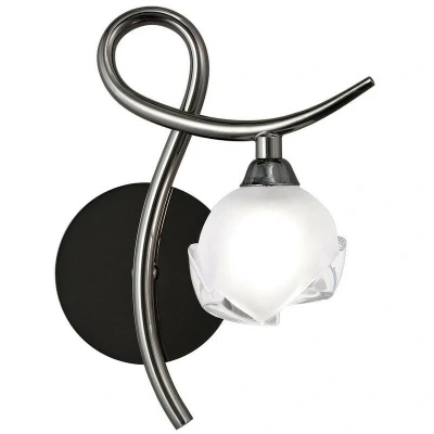 Image of Fragma Wall Lamp Right 1 Light G9, Black Chrome