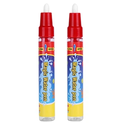 Image of 2PCS Reusable Water Pen Set, Disappear Automatically Baby Coloring Pens Replacement Brush for Kids Children