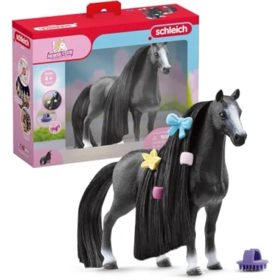 Image of schleich Horse Club 42620 Sofia&#039;s Beauties Quarter Mare Styling 8pc Figurine Playset Beauty Figure with Brushable Hair Accessories Toys Gift for Kids Ages 4+