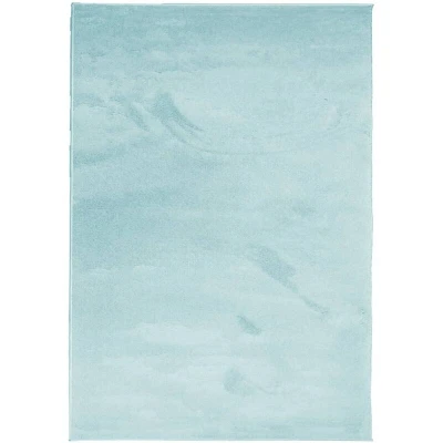 Image of vidaXL Green Area Rug Short Pile Soft Floor Mat Polyester, 200x200 cm, Teddy Texture, Easy Clean, Modern Home Decor
