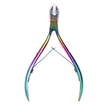 Image of Colorful Nail Clipper Stainless Steel Titanium Dead Skin Removal Cuticle Scissors Manicure Pedicure Tool