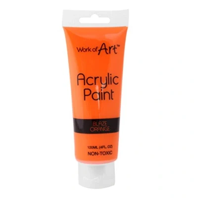 Image of Work of Art Orange Acrylic Paint 120ml
