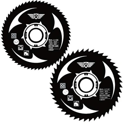 Image of 2 x Topstools CSK8544T_60T 85mm 44T 60T HSS 15mm Bore Saw Blades Compatible with Worx, Bosch, Makita, Ryobi, Rockwell and Many Others