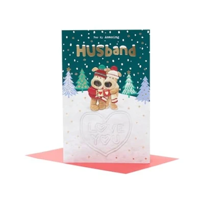 Image of Boofle For My Amazing Husband Snowy Cuddle Bliss Cute Christmas Greeting Card