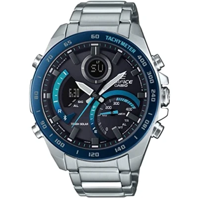 Image of Casio Men Analogue Digital Quartz Watch with Stainless Steel Strap Silver