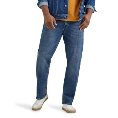 Image of Lee Men&#039;s Big &amp; Tall Extreme Motion Relaxed Straight Jean, Maddox, 44W x 28L