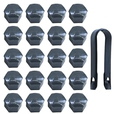 Image of ciciment 20pcs Wheel Nut Caps Bolt Covers Universal 17mm Protective With Removal Tool(Gray)
