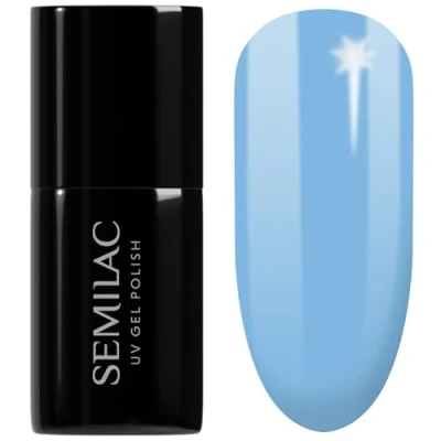 Image of SEMILAC 000 Lazure Dream Nail UV Gel Polish Long Lasting and Easy to Apply Soak off UV/Led Perfect for Home Professional Manicure Pedicure 7 ml