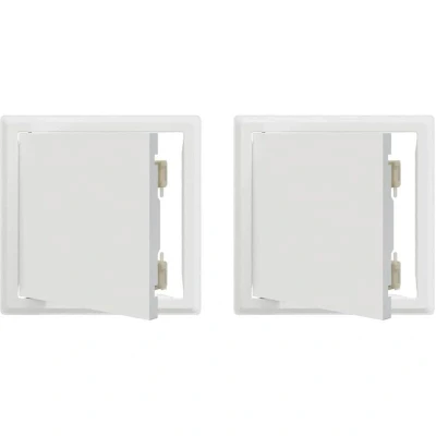Image of vidaXL Access Panel Manual 2 pcs White 20 x cm Steel