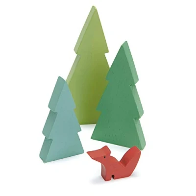 Image of Explore the Wilderness with Tenderleaf Wooden Train Set Mountain Nature for Children Age 3+ (Fir Tree Tops)