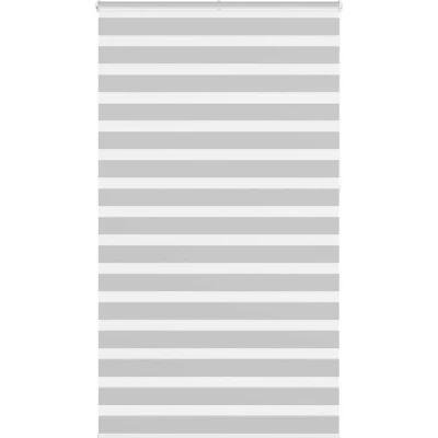 Image of vidaXL Zebra Blind Light Grey 130x230 cm Fabric Width 125.9 Polyester