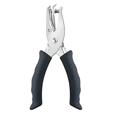 Image of Single Hole Punch Pliers, 6MM Small Paper Punchers with Soft Grip, Puncher for DIY Craft Tags Clothing Ticket Scrapbook Tool