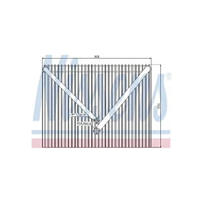 Image of VD4180 Evaporator NISSENS 92257 with pipe