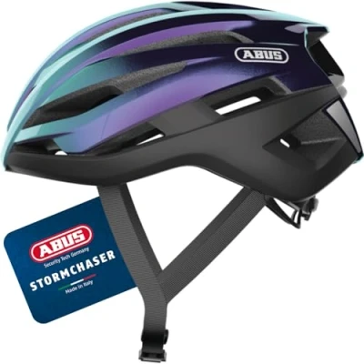 Image of ABUS StormChaser Racing Bike Helmet Lightweight and Comfortable Bicycle for Professional Cycling Women Men Purple / Blue, Size S