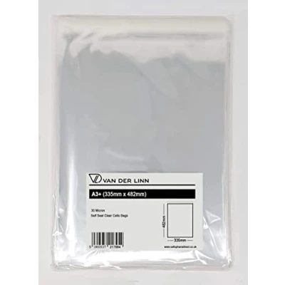 Image of A3+ Cello Card Bags, VDL Self Seal Cellophane Display Envelopes for Cards and Prints (25)