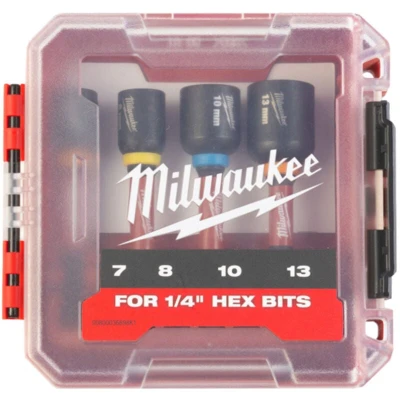 Image of Milwaukee 4932492445 4 Piece Nut Driver Set 7,8,10,13MM